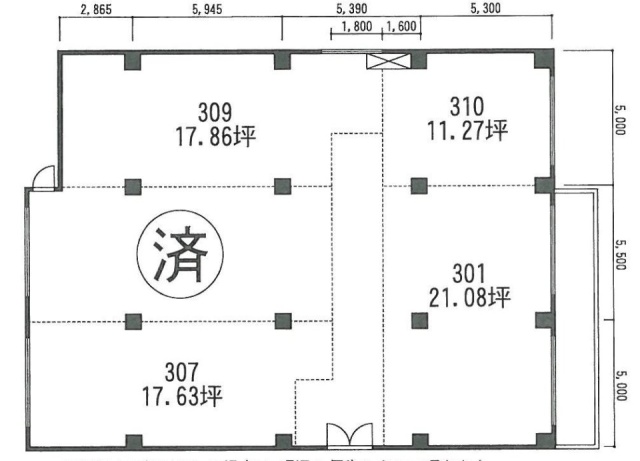 水道橋西口会館307 間取り図