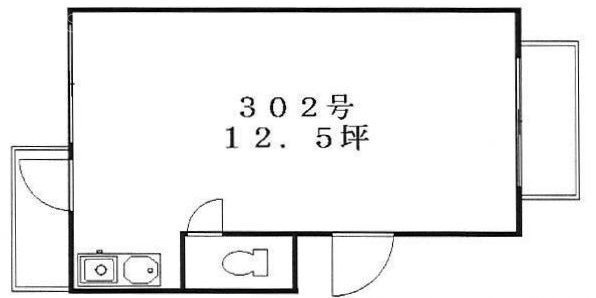 明成ビル302 間取り図