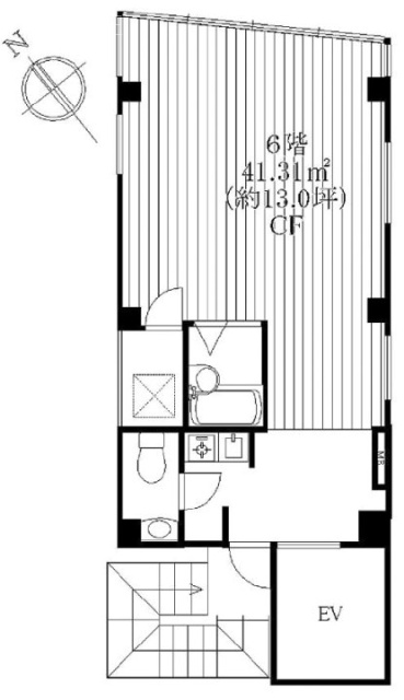 ナグラビル6F 間取り図