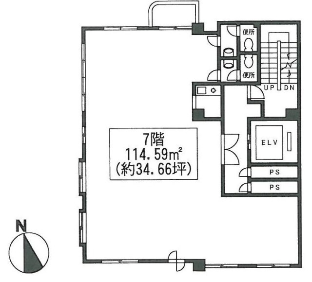 三田UTビル7F 間取り図