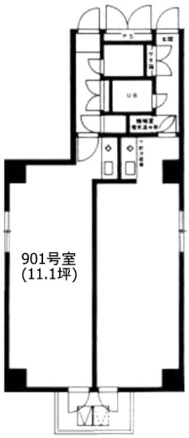 宮下パークビル901 間取り図