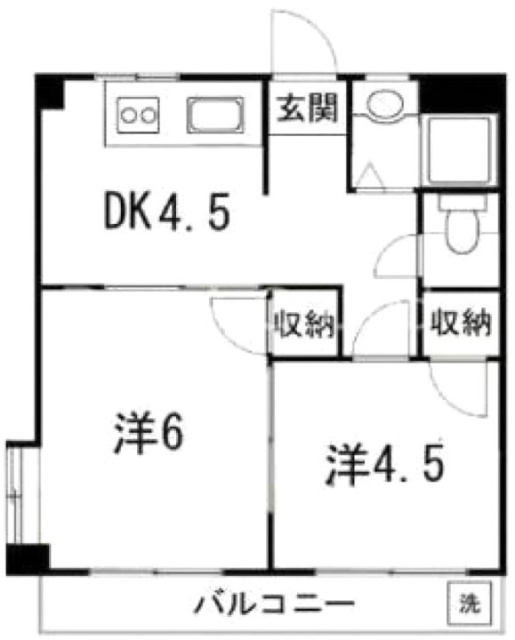 第一長門ビル501 間取り図