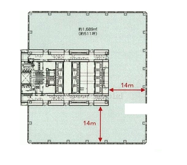 新宿フロントタワー19F 間取り図