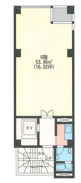 オーチュー小網町ビル6F 間取り図