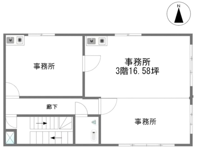 第二中鉄ビル3F 間取り図