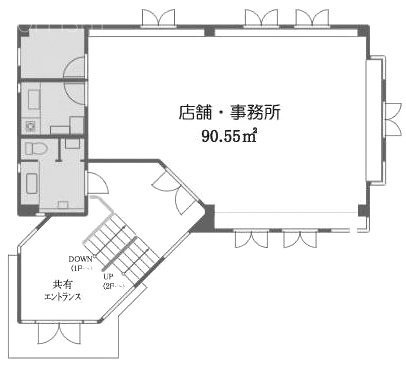 サンライズ旭町ビル1F 間取り図