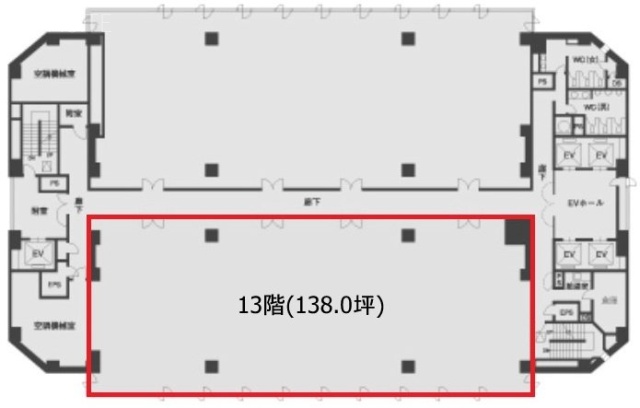 ビッグス新宿ビル13F 間取り図