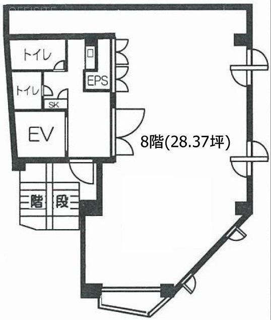 光ビル8F 間取り図