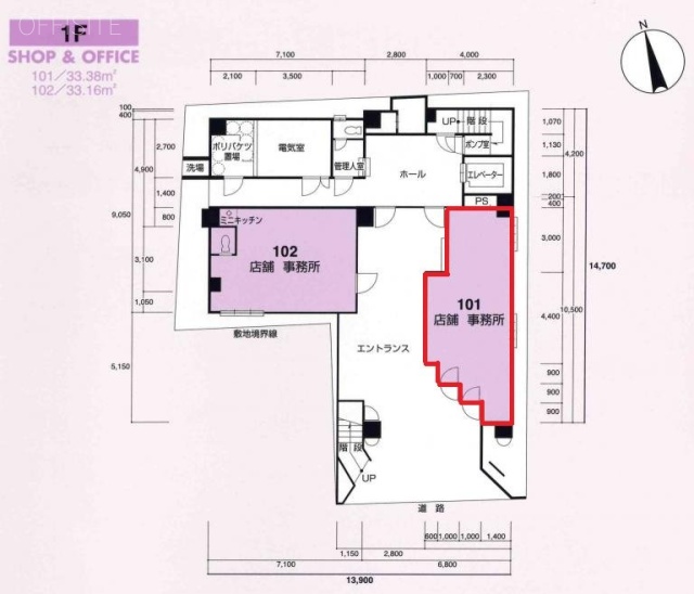 フローラハイツマツモト101 間取り図