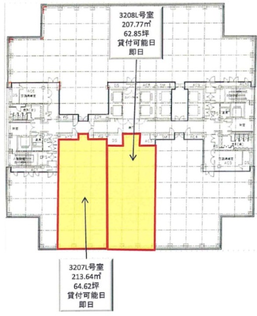 聖路加タワー3208L 間取り図