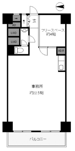 西蒲田スカイハイツ204 間取り図