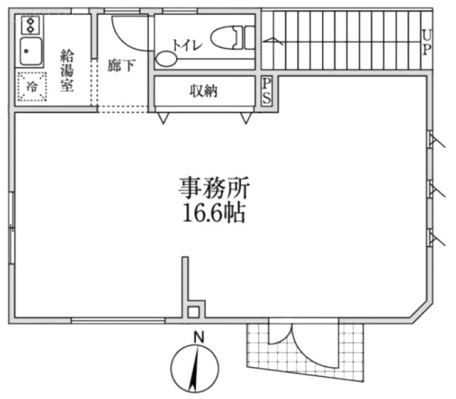 オマージュ金町1F 間取り図