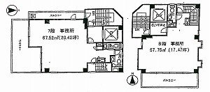 ロイクラトン虎ノ門7F～8F 間取り図