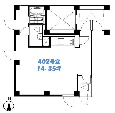 リゾーム麻布402 間取り図