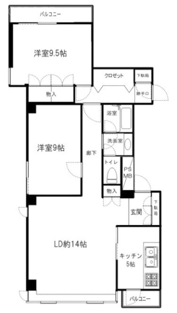 クレール平河町702 間取り図