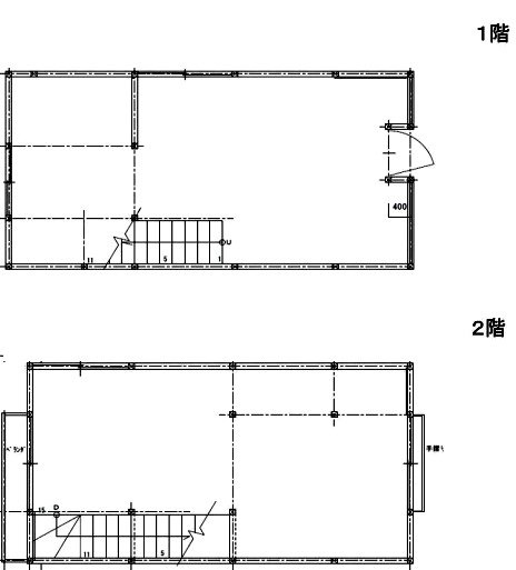 月島3丁目1棟ビル1F～2F 間取り図