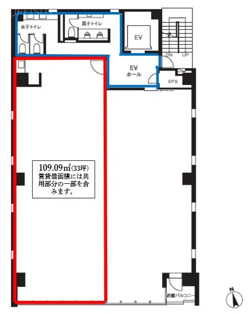 近鉄新宿御苑ビルB 間取り図