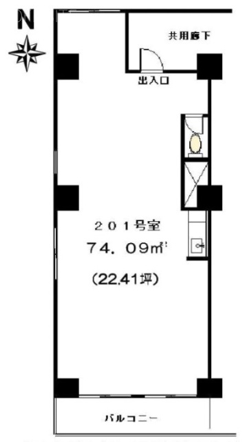 西大島ビューハイツ201 間取り図