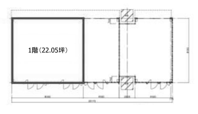 南池袋四丁目貸事務所・店舗8号棟1号2号1F 間取り図