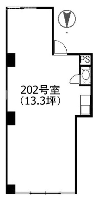 エステ北上野202 間取り図