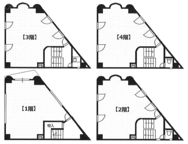 DINO日本橋ビル1F～4F 間取り図