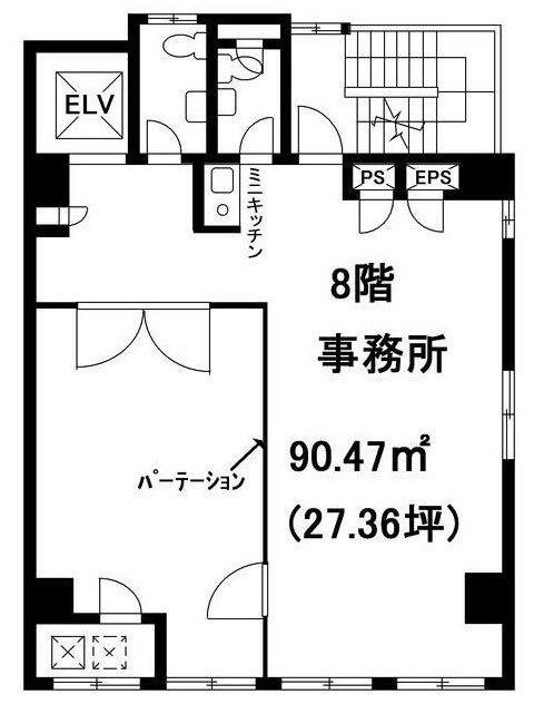 花岡ビル8F 間取り図