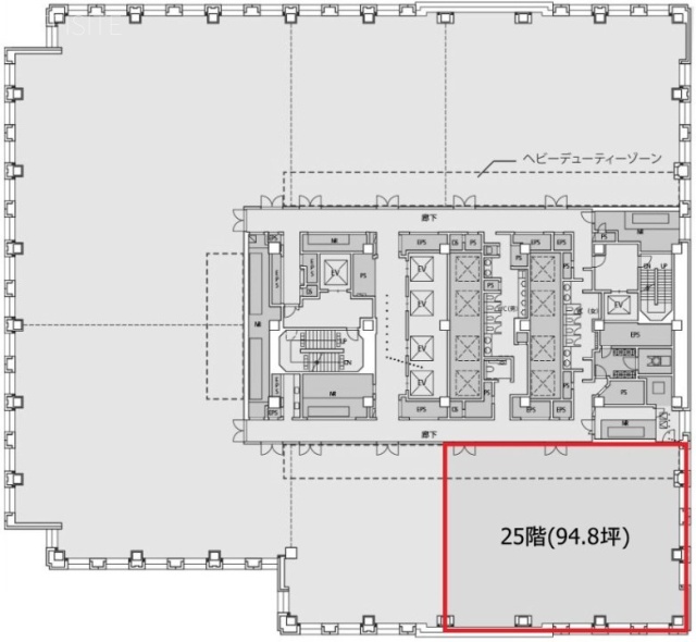 霞が関コモンゲート西館25F 間取り図