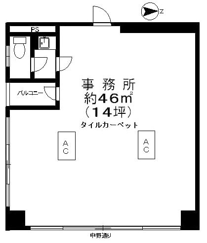 南国ビル6F 間取り図