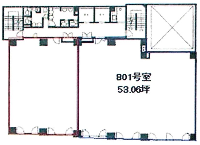 横浜関内地所ビル801 間取り図