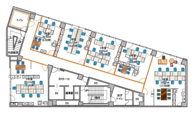 平岡ビル704 間取り図