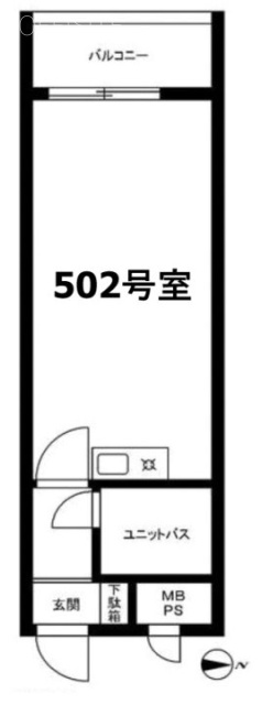 ダイアパレス御徒町第3ビル502 間取り図