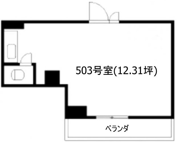 本八幡駅西口ビル503 間取り図