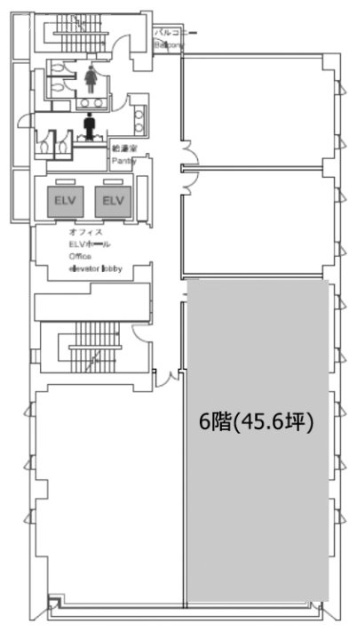 日総第16ビル6F 間取り図