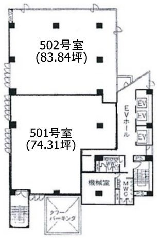 上野駅前ビル501 間取り図