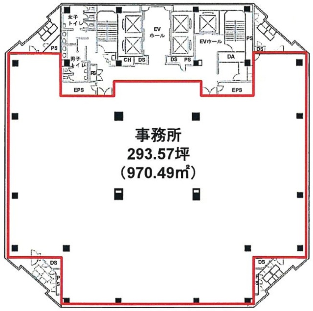 東京パークサイドビル14F 間取り図