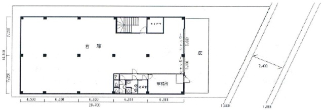 上篠崎3丁目倉庫ビル1-2F 間取り図