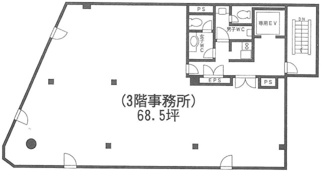 オフィス・イン品川ビル3F 間取り図