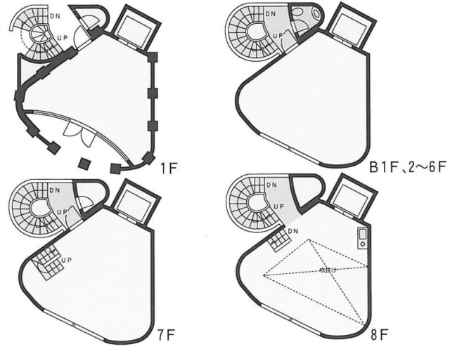 Art Silo(アートサイロ)1F～8F 間取り図