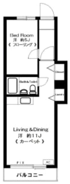 メゾン東麻布206 間取り図