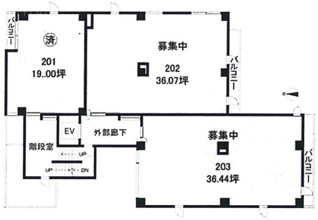 鶴川メディカルモールビル203 間取り図