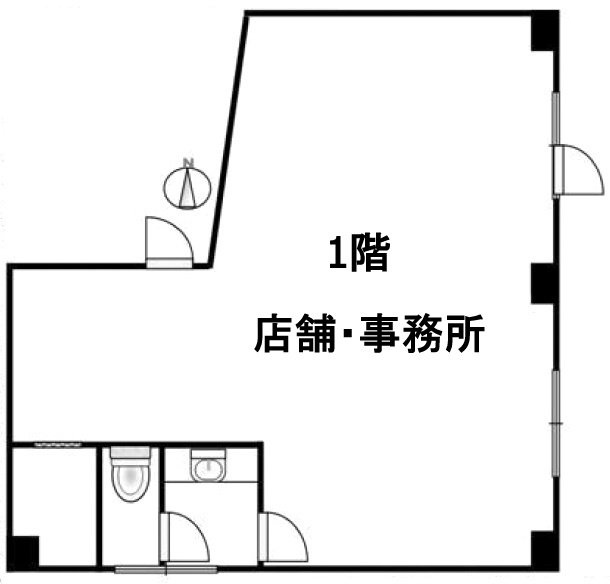 ガーデンヒルズ吉田ビル1F 間取り図