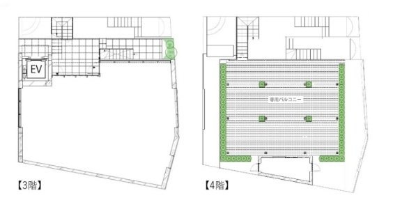 Vista神宮前ビル3F～4F 間取り図