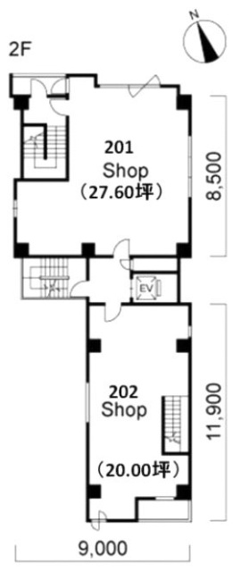 エレメンツ新宿ビル201 間取り図