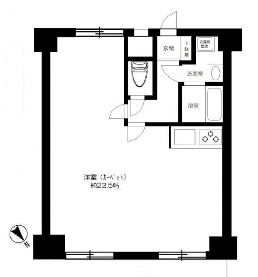 イトーピア六本木904 間取り図