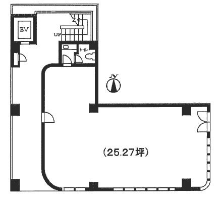 黒門淡路ビル1F 間取り図