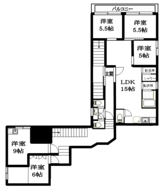 播磨坂(はりまざか)ビル2F 間取り図