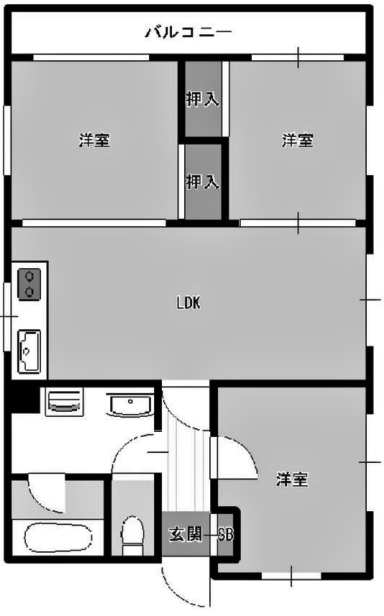 グリーンコーポⅡ401 間取り図