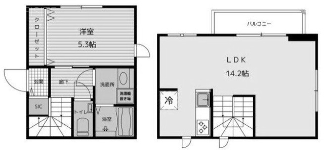 コートヤード表参道ビル2F~3F 間取り図