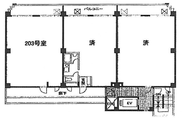 エクセルコート新宿203 間取り図