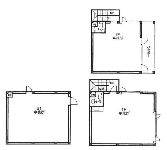 センターヴィレッジ西麻布ビルB1F～2F 間取り図
